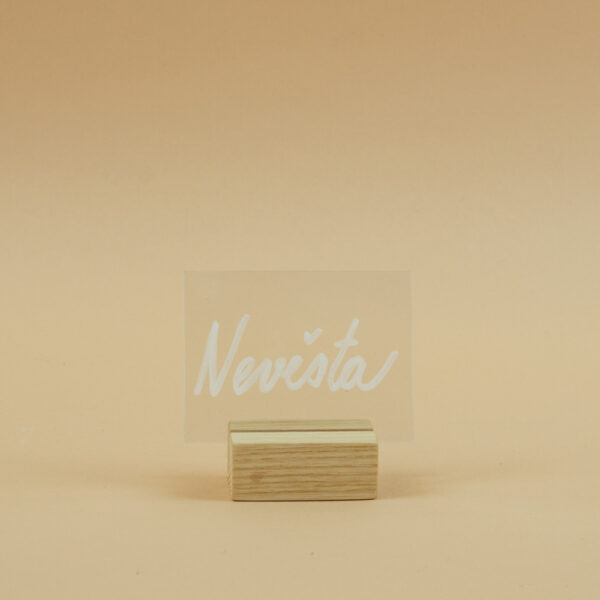 Plexi kartička 8x6 cm