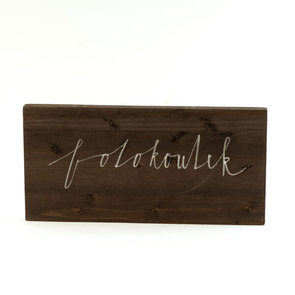 Dřevěná cedulka - Fotokoutek - 29,7 x 14,5 cm