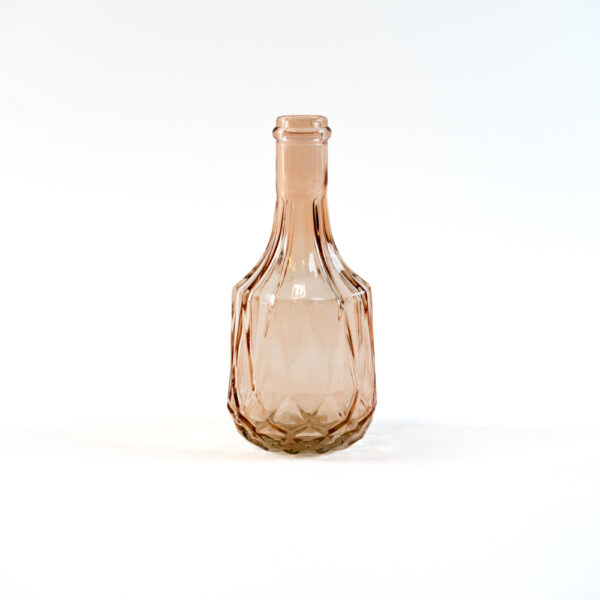 Skleněná vázička růžovo-oranžová 18 cm