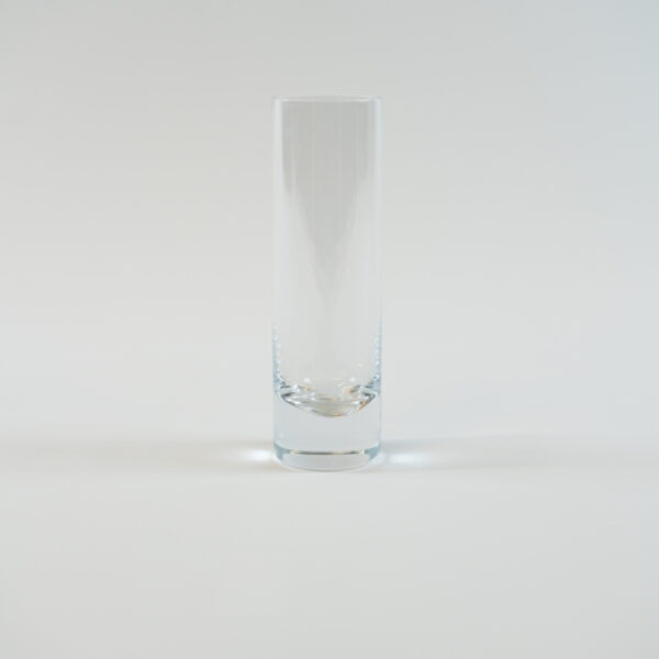 Skleněná vázička čirá tubus 18 cm