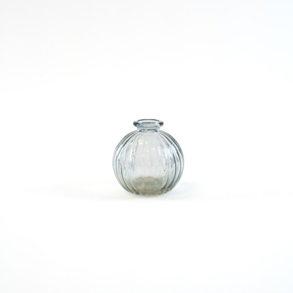 Skleněná vázička šedá 9 cm