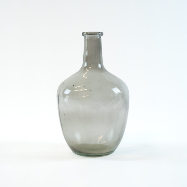 Skleněná váza šedá 26 cm