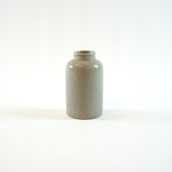 Keramická vázička šedo-béžová 13 cm
