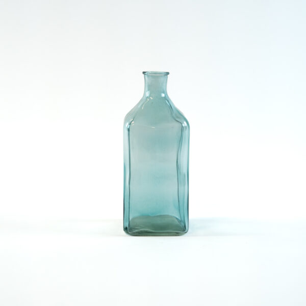 Skleněná váza sv. modrá vyšší 20 cm