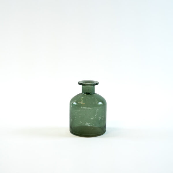 Skleněná vázička zelená 11 cm