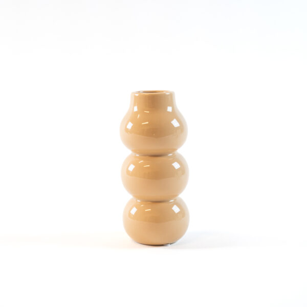 Keramická váza písková "sněhulák" 18,5 cm