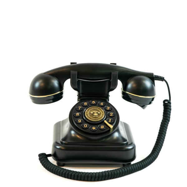 Telefon na vzkazy - vintage černý