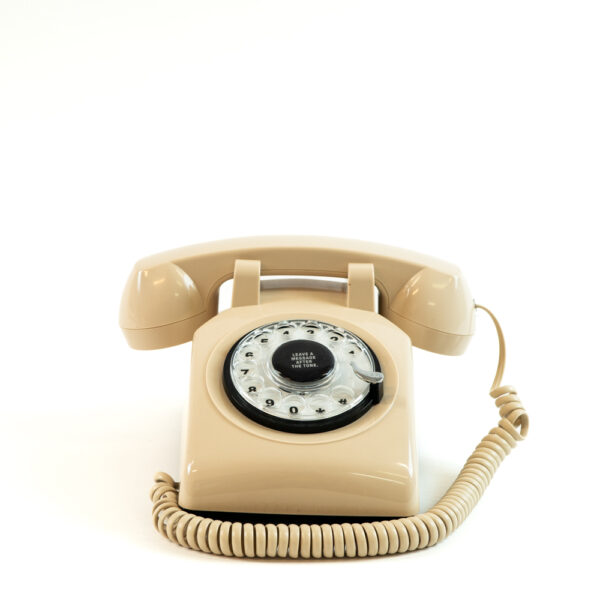 Telefon na vzkazy retro - béžový