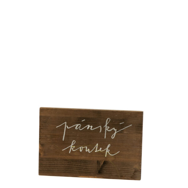Dřevěná Cedulka - Pánský koutek - 29,5 x 19,5 cm