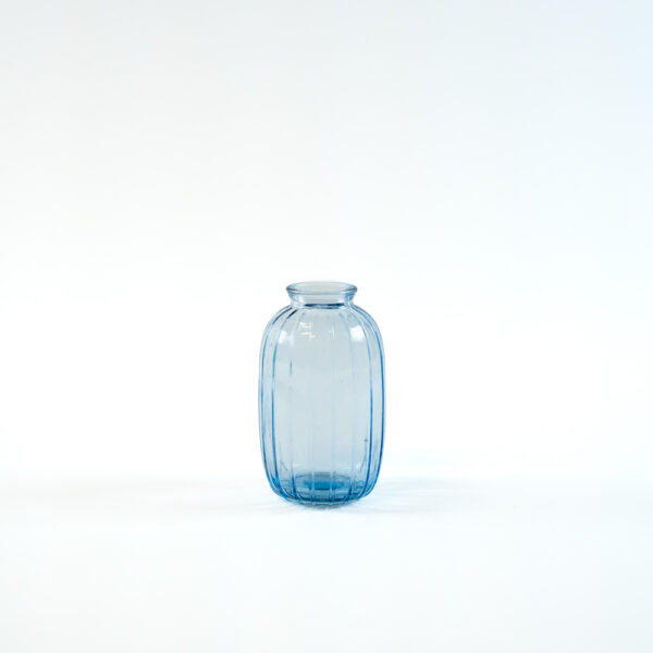 Skleněná vázička sv. modrá 12 cm