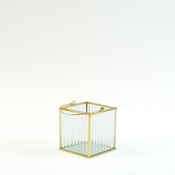 Lucerna na svíčku zlatá - 11/12 cm