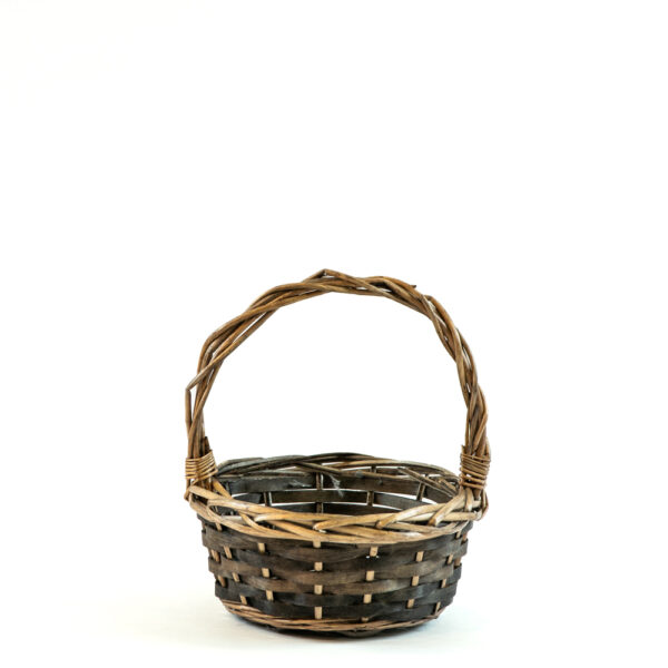 Košíček pro družičku hnědý - 18 cm