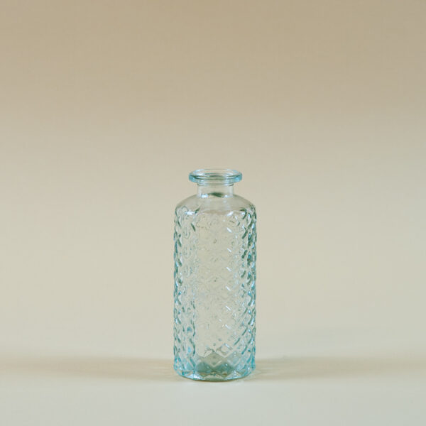 Skleněná vázička se strukturou 13,3 cm