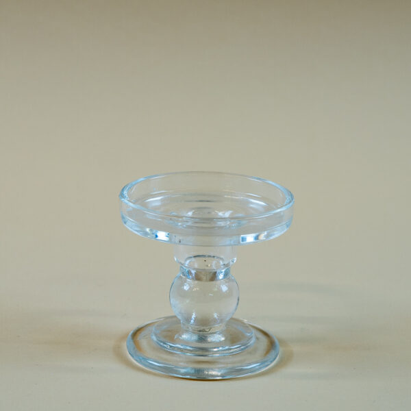 Skleněný svícen na kónickou svíčku - kulatý - 8,2 cm