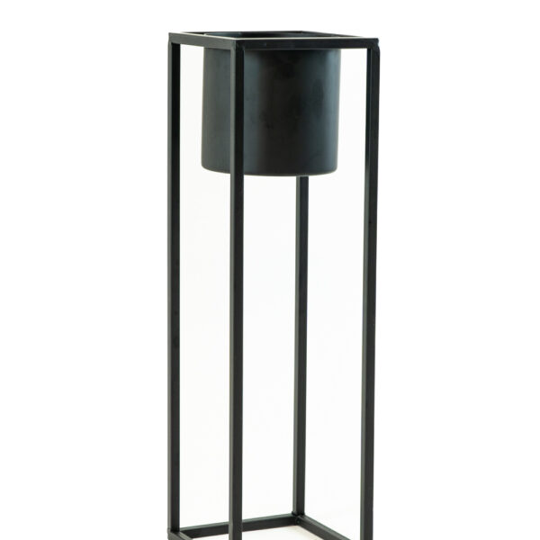 Vyvýšený květináč černý - 50 cm