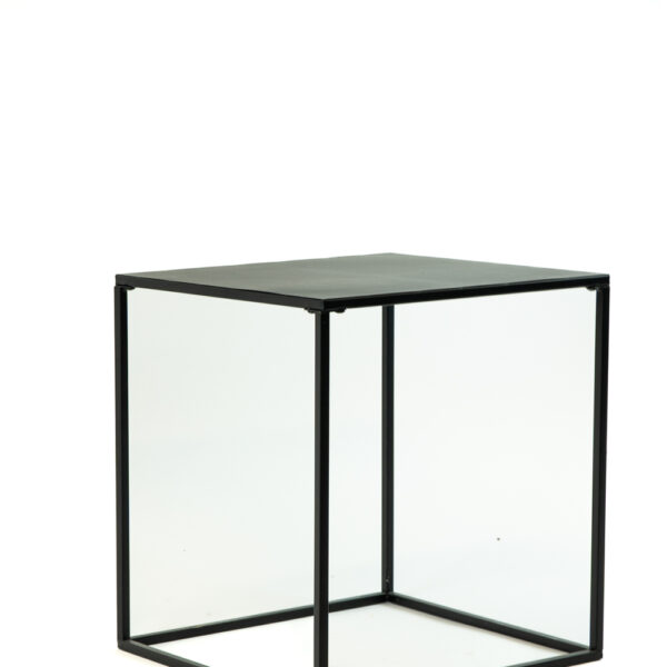 Kovový černý stojan/stoleček - 37 cm (nižší)