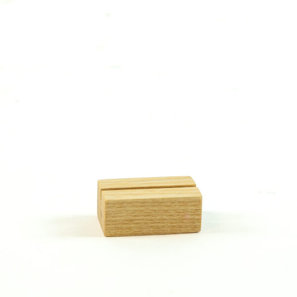 Dřevěný podstavec na tiskoviny/plexi 5x3 cm