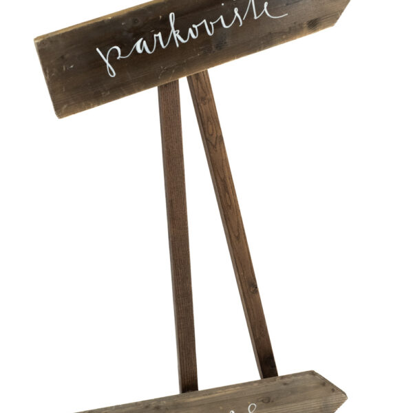 Dřevěná cedule - směrovka parkoviště