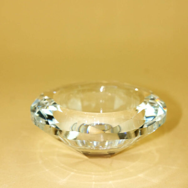 Skleněný svícen na čajovou svíčku "diamant"