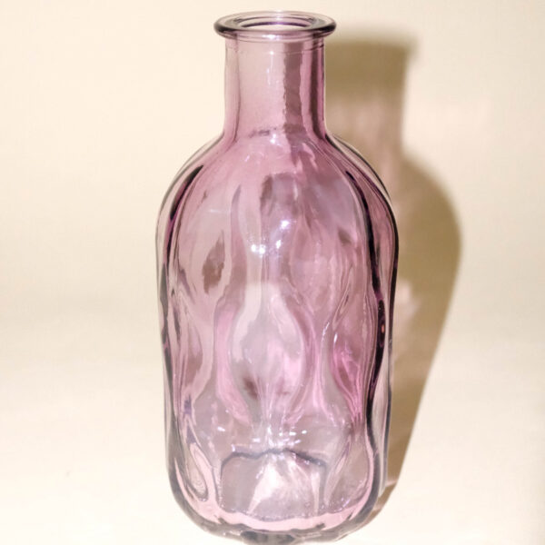 Skleněná vázička fialová - 12 cm